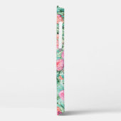 ピンクの花、セージの緑、シームレス。 Case-Mate iPhoneケース (裏面 / 左)