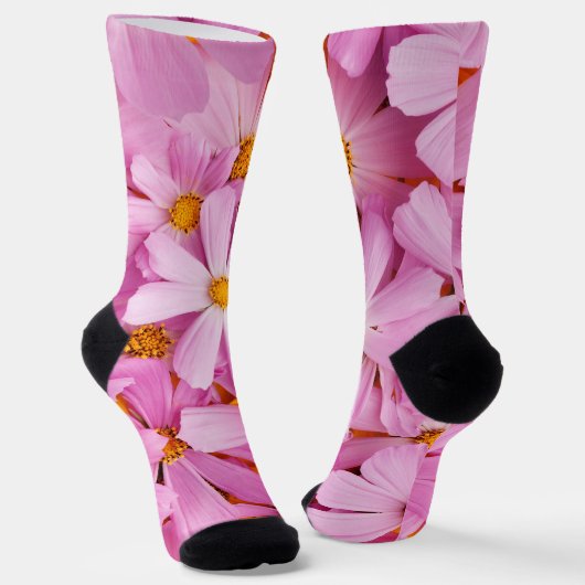 ピンクの花 ソックス (傾斜あり)