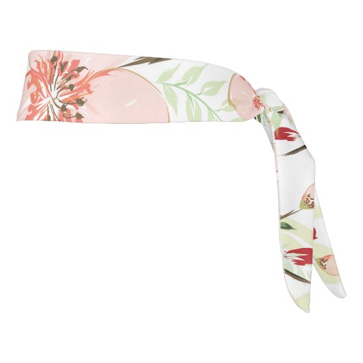 ピンクの花 タイヘッドバンド (回転90)