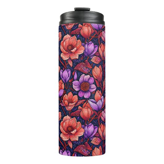 ピンクの花 タンブラー (正面)