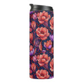 ピンクの花 タンブラー (回転右)