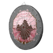 ピンクの花 ダーツボード (正面右)