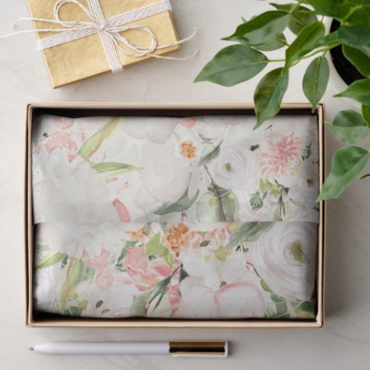 ピンクの花(デザイン23ピンクシリーズ) 薄葉紙 (ギフト)