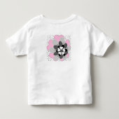 ピンクの花 トドラーTシャツ (裏面)