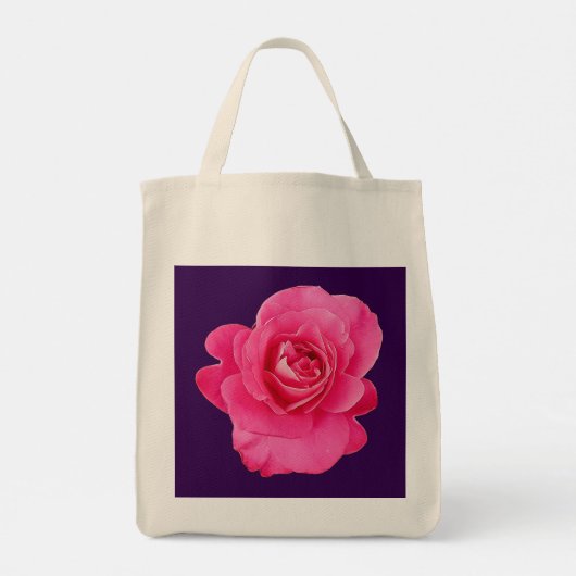 ピンクの花 トートバッグ (裏面)
