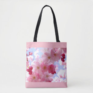 ピンクの花 トートバッグ