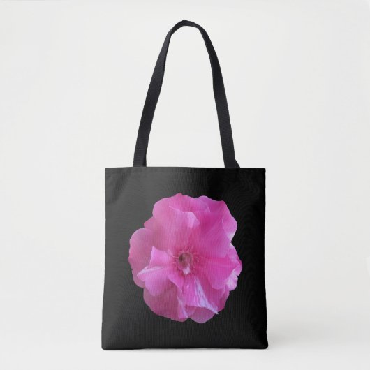 ピンクの花 トートバッグ (正面)