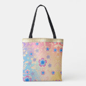 ピンクの花 トートバッグ (裏面)