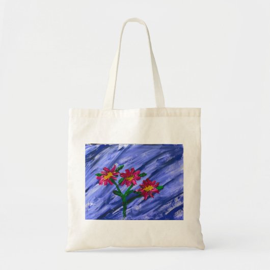 ピンクの花 トートバッグ (正面)