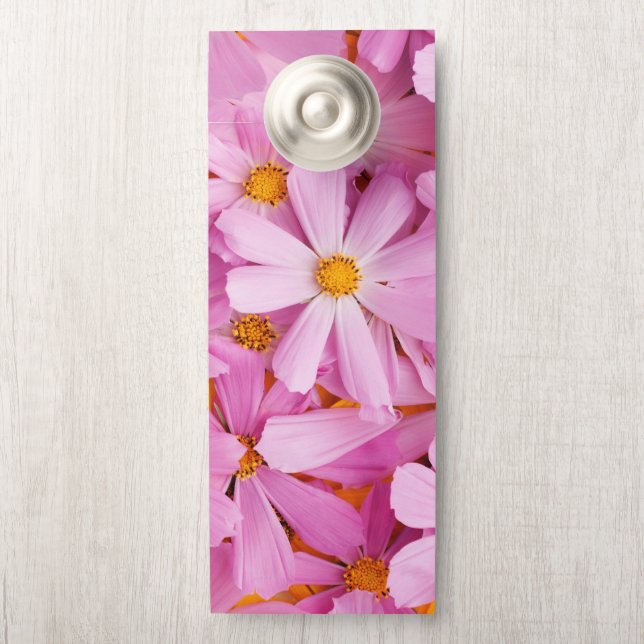 ピンクの花 ドアノブサイン (ノブ)