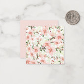 ピンクの花 ノートカード (正面/裏面インサイチュ)