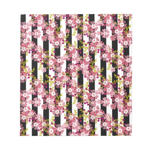 ピンクの花 ノートパッド (正面)