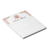 ピンクの花 ノートパッド (アングル)