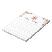 ピンクの花 ノートパッド (回転)