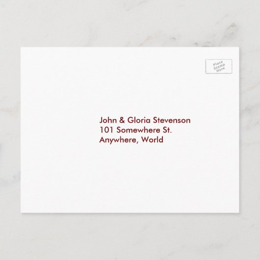 ピンクの花、ハート、リングや輪RSVPのディナー結婚。 インビテーションポストカード (裏面)