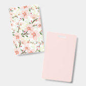 ピンクの花 バッジ (表裏)