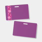 ピンクの花 バッジ (Front & Back)