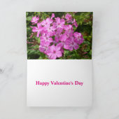 ピンクの花 – バレンタインデー シーズンカード (内部)