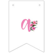 ピンクの花 バンティングフラッグ (第3の旗)