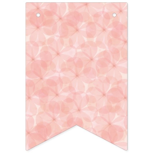 ピンクの花 バンティングフラッグ (第2の旗)