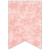 ピンクの花 バンティングフラッグ (第1の旗)