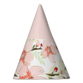 ピンクの花 パーティーハット (右)