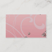 ピンクの花-ビジネス 名刺 (裏面)