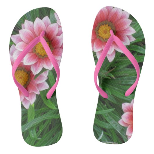 ピンクの花 ビーチサンダル (ソール)