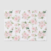 ピンクの花、ピンクのバラ、水彩花 薄葉紙 (正面)