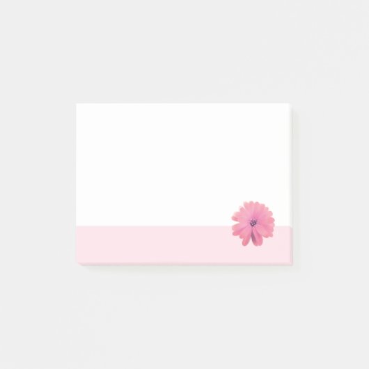 ピンクの花+ピンクの縁 ポストイット (正面)