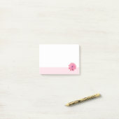 ピンクの花+ピンクの縁 ポストイット (デスク上)