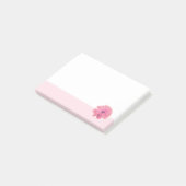 ピンクの花+ピンクの縁 ポストイット (アングル)