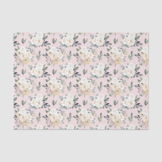 ピンクの花 (ピンクシリーズ26のデザイン) 薄葉紙 (正面)