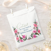 ピンクの花 フェイバーバッグ (クリップ留めされた状態)