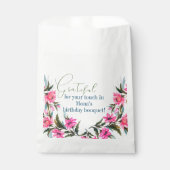 ピンクの花 フェイバーバッグ (正面)