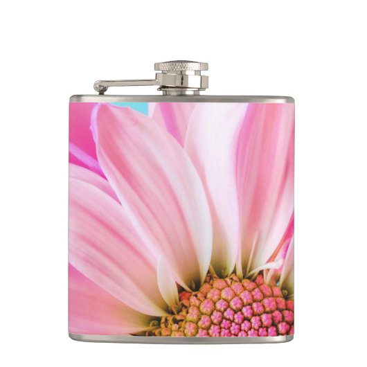 ピンクの花 フラスク (正面)
