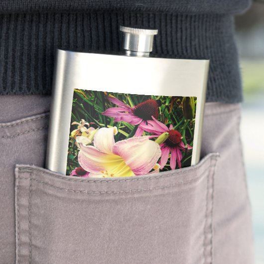 ピンクの花 フラスク (インサイチュ)