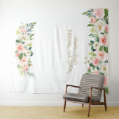 ピンクの花 ブライダルシャワー フォトブース 背景 タペストリー (インサイチュ(横))