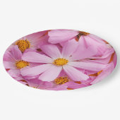 ピンクの花 ペーパープレート (アングル)