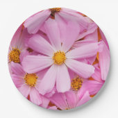 ピンクの花 ペーパープレート (正面)