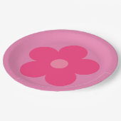 ピンクの花 ペーパープレート (アングル)