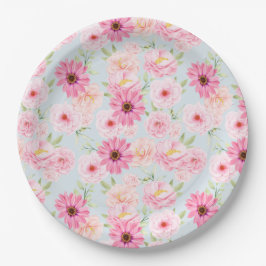 ピンクの花 ペーパープレート