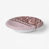 ピンクの花 ペーパーボウル (傾斜あり)