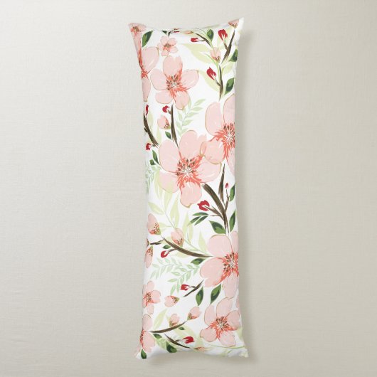 ピンクの花 ボディピロー (裏面 (縦))