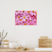 ピンクの花 ポスター (キッチン)