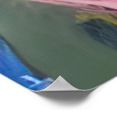 ピンクの花 ポスター (角)