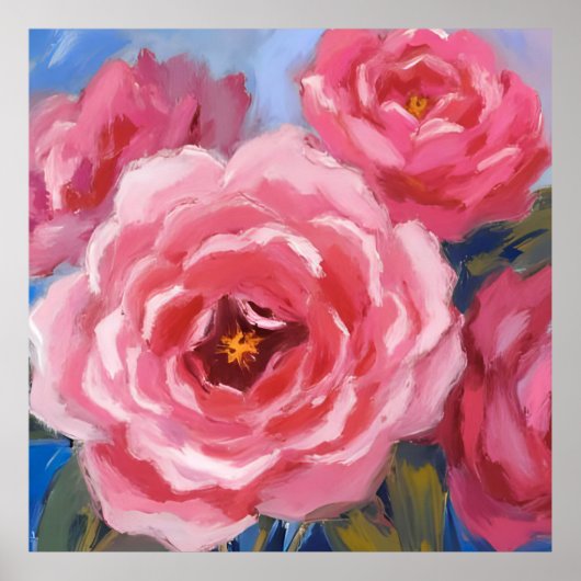 ピンクの花 ポスター (正面)