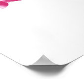 ピンクの花 ポスター (角)