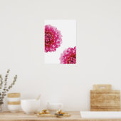 ピンクの花 ポスター (キッチン)