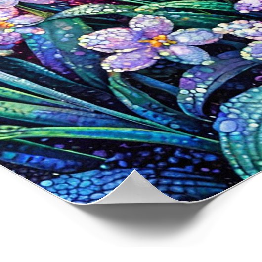 ピンクの花 ポスター (角)